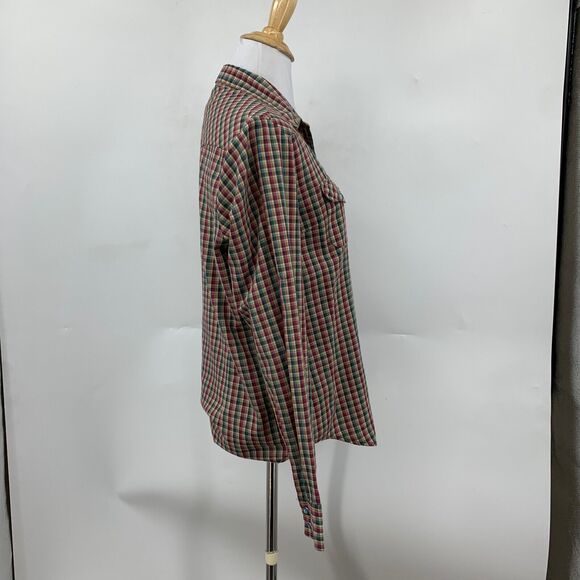 Wrangler Shirt Womens S Small Plaid As Real As Pearl Snap Button Western Pocket - Picture 5 of 13